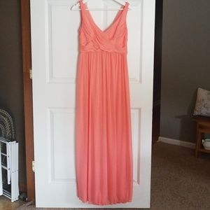 Coral David's Bridal Bridesmaid dress